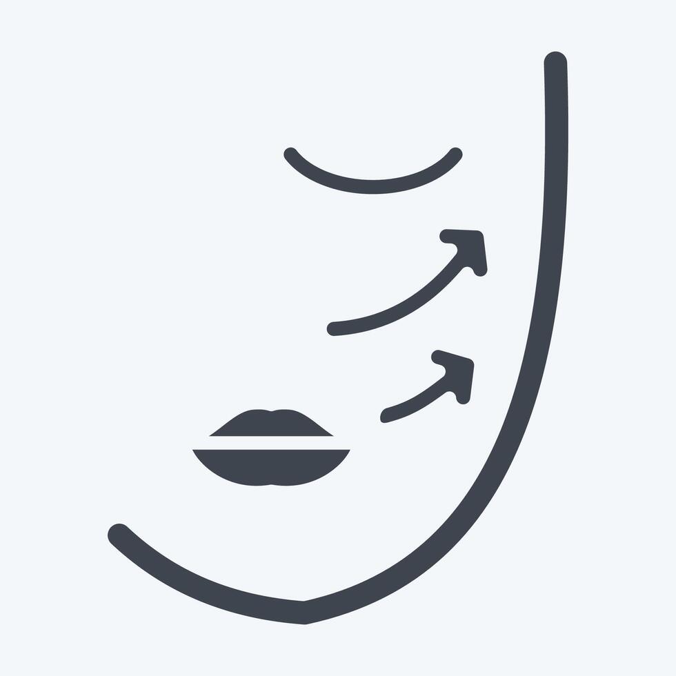 Icon Mesothreads. related to Cosmetology symbol. glyph style. design editable vector