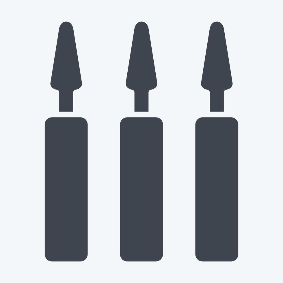 Icon Ampoules. related to Cosmetology symbol. glyph style. design editable vector