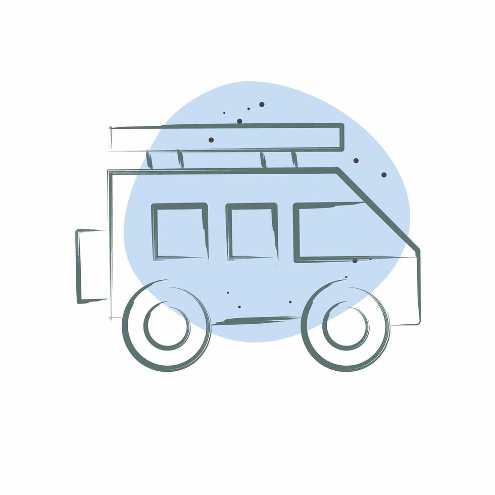 Icon Suv. related to Transport symbol. Color Spot Style. design editable vector