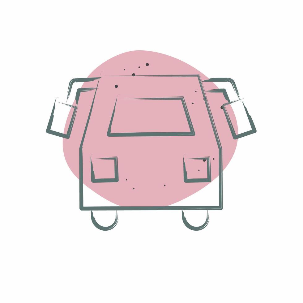Icon School Bus. related to Transport symbol. Color Spot Style. design editable vector