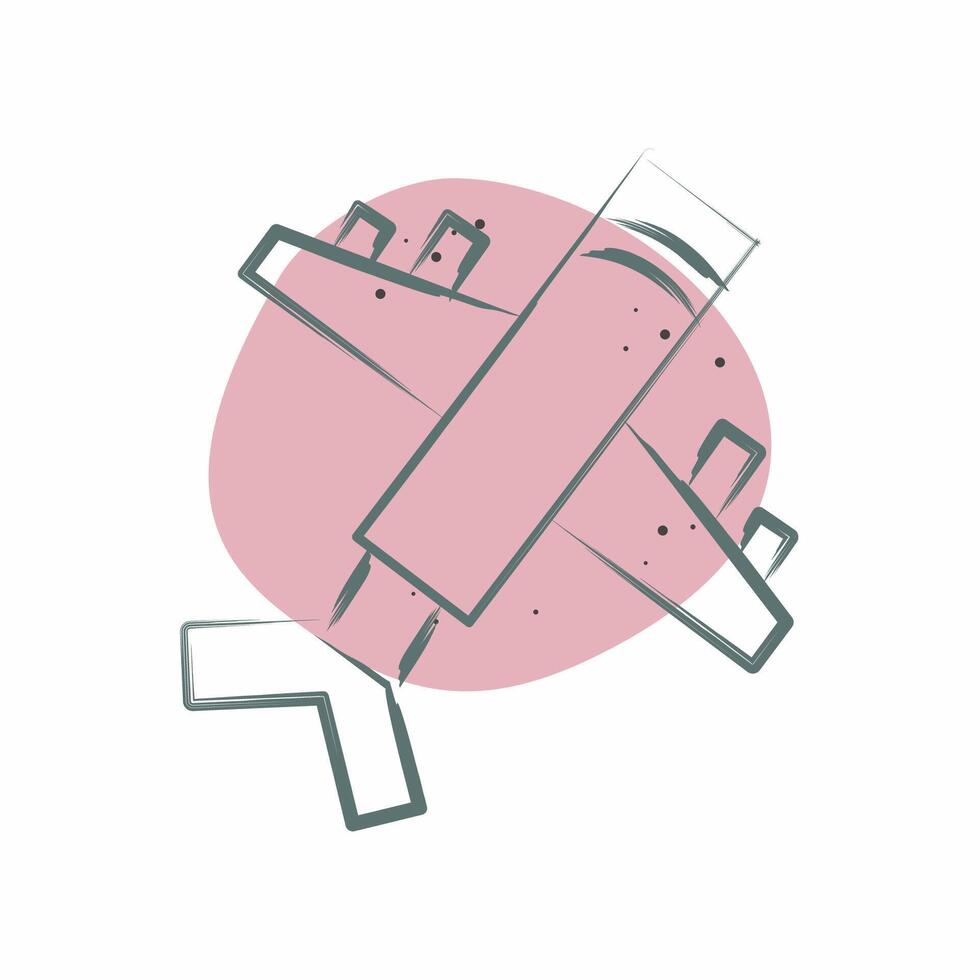 Icon Air Craft. related to Transport symbol. Color Spot Style. design editable vector