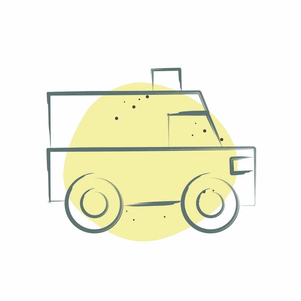 Icon Ambulance. related to Transport symbol. Color Spot Style. design editable vector
