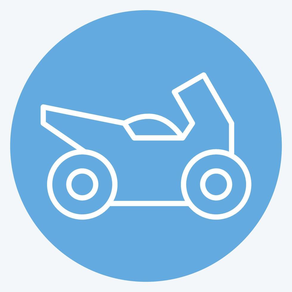 Icon Sport Bike. related to Transport symbol. blue eyes style. design editable vector