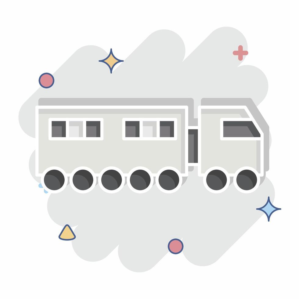 Icon Wiper. related to Transport symbol. comic style. design editable vector