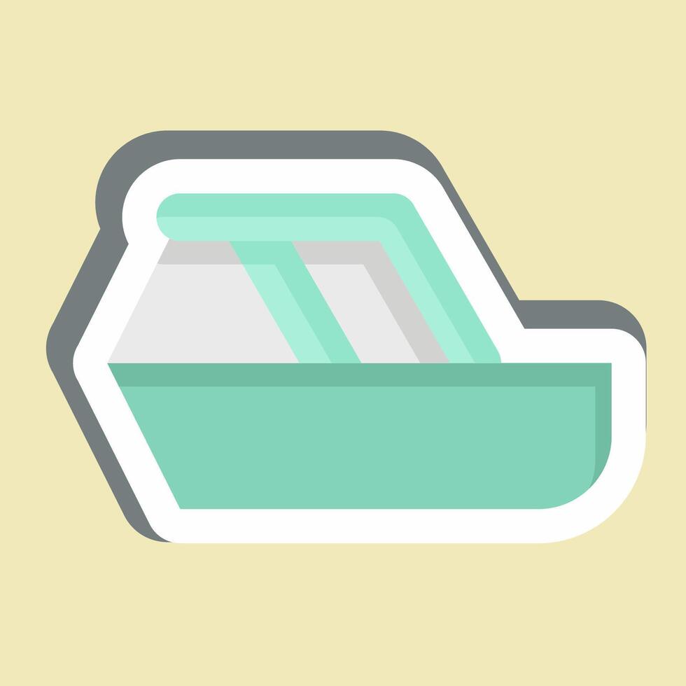 Sticker Yacht. related to Transport symbol. design editable vector
