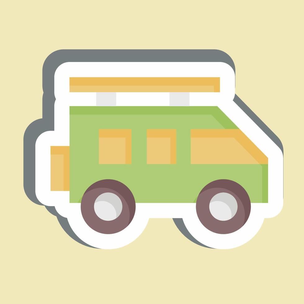 Sticker Suv. related to Transport symbol. design editable vector