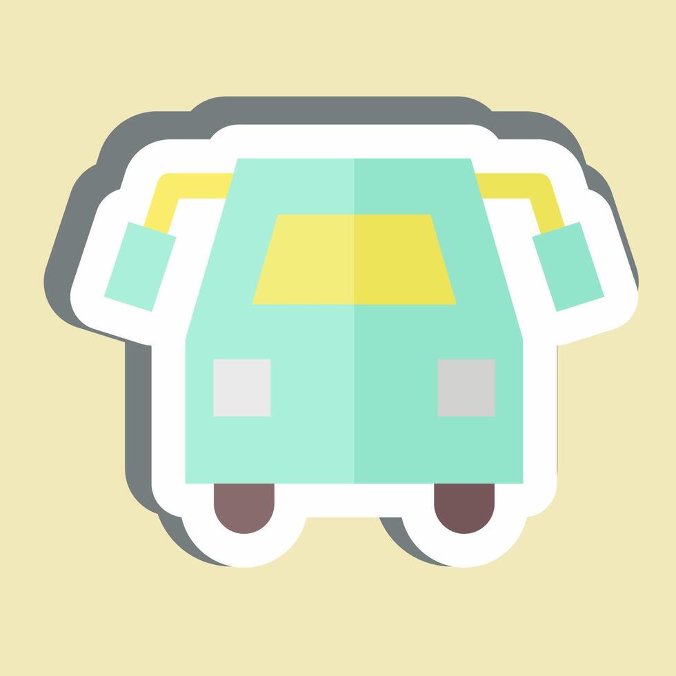 Sticker School Bus. related to Transport symbol. design editable vector