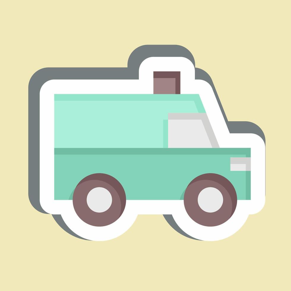 Sticker Ambulance. related to Transport symbol. design editable vector