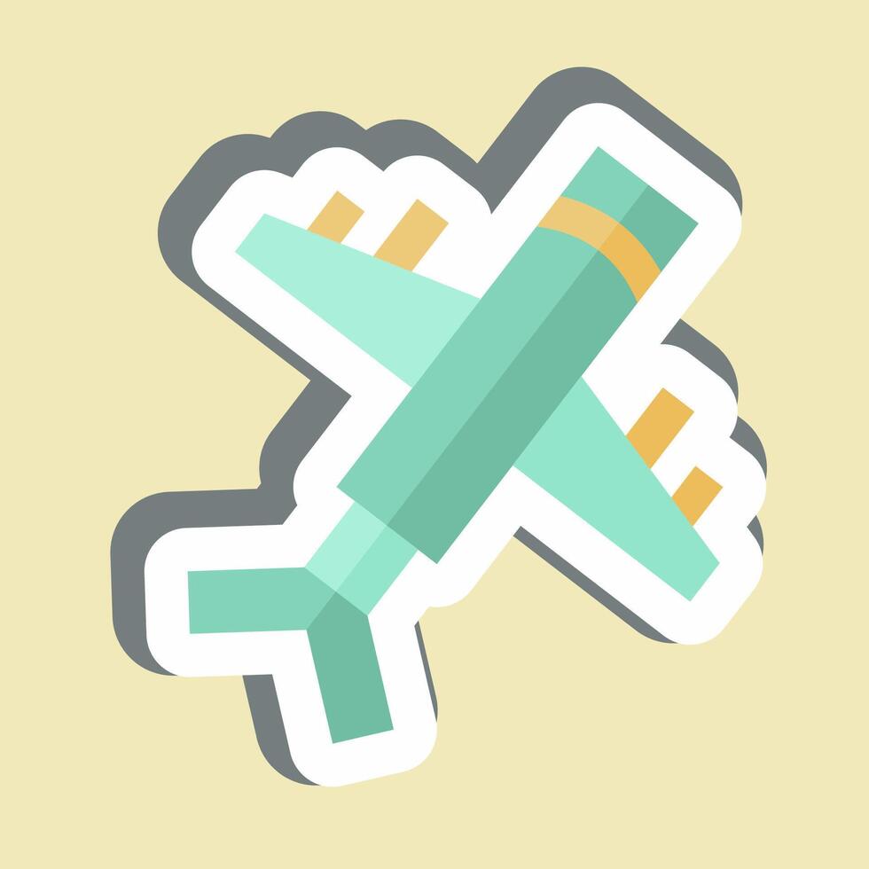 Sticker Air Craft. related to Transport symbol. design editable vector