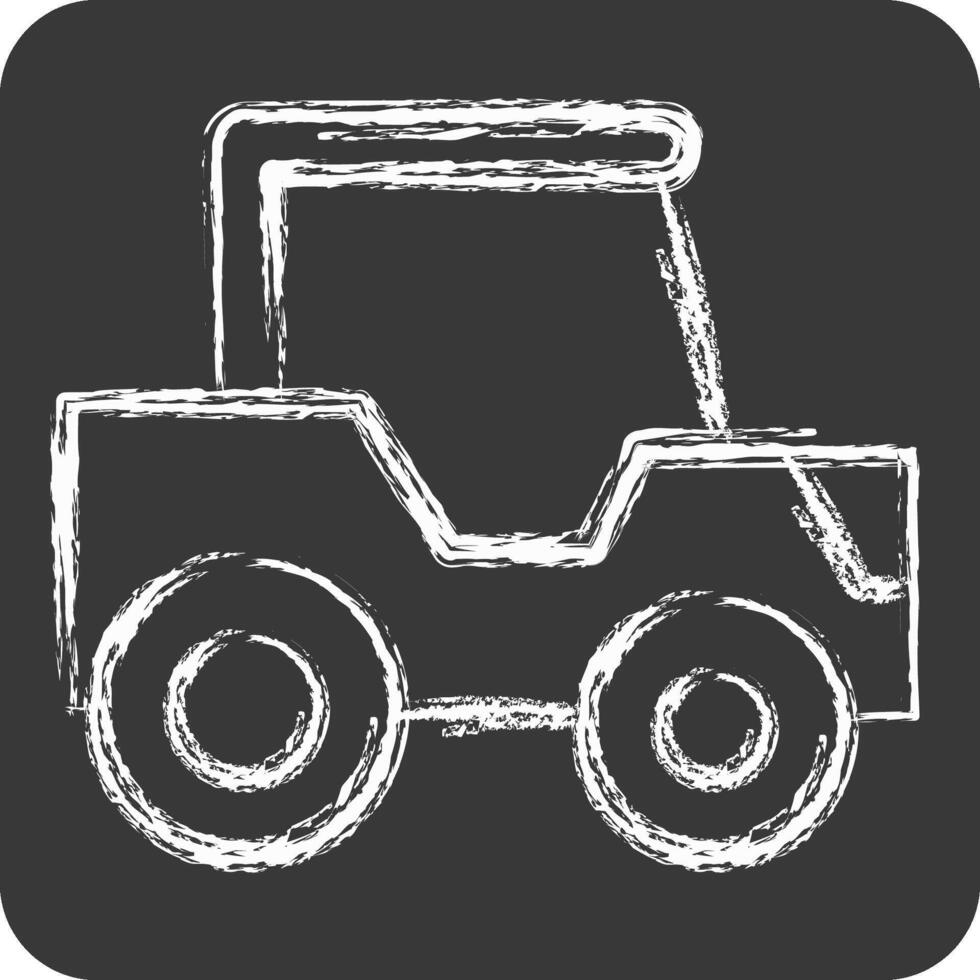 Icon Tractor. related to Transport symbol. chalk Style. design editable vector
