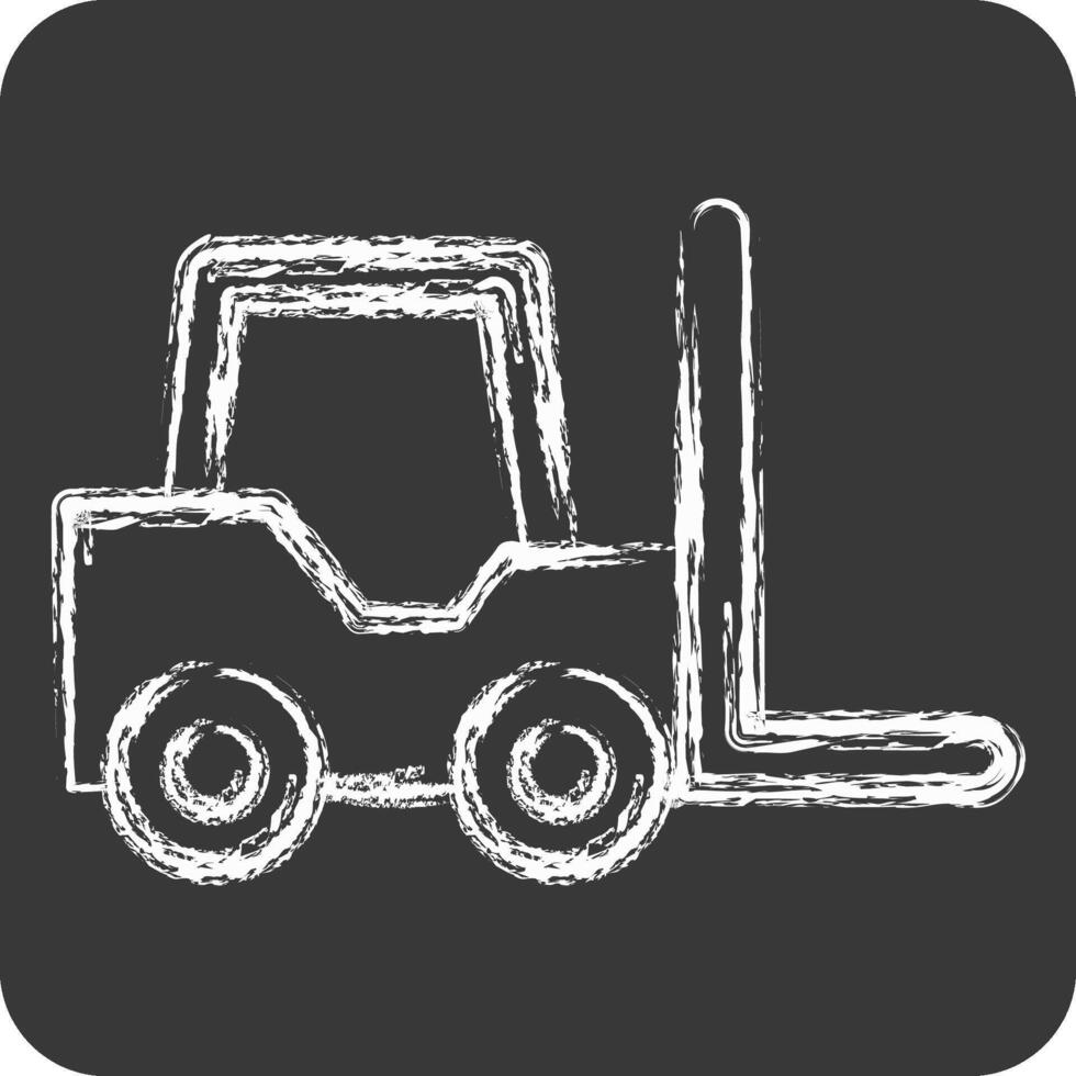 Icon Forklift. related to Transport symbol. chalk Style. design editable vector
