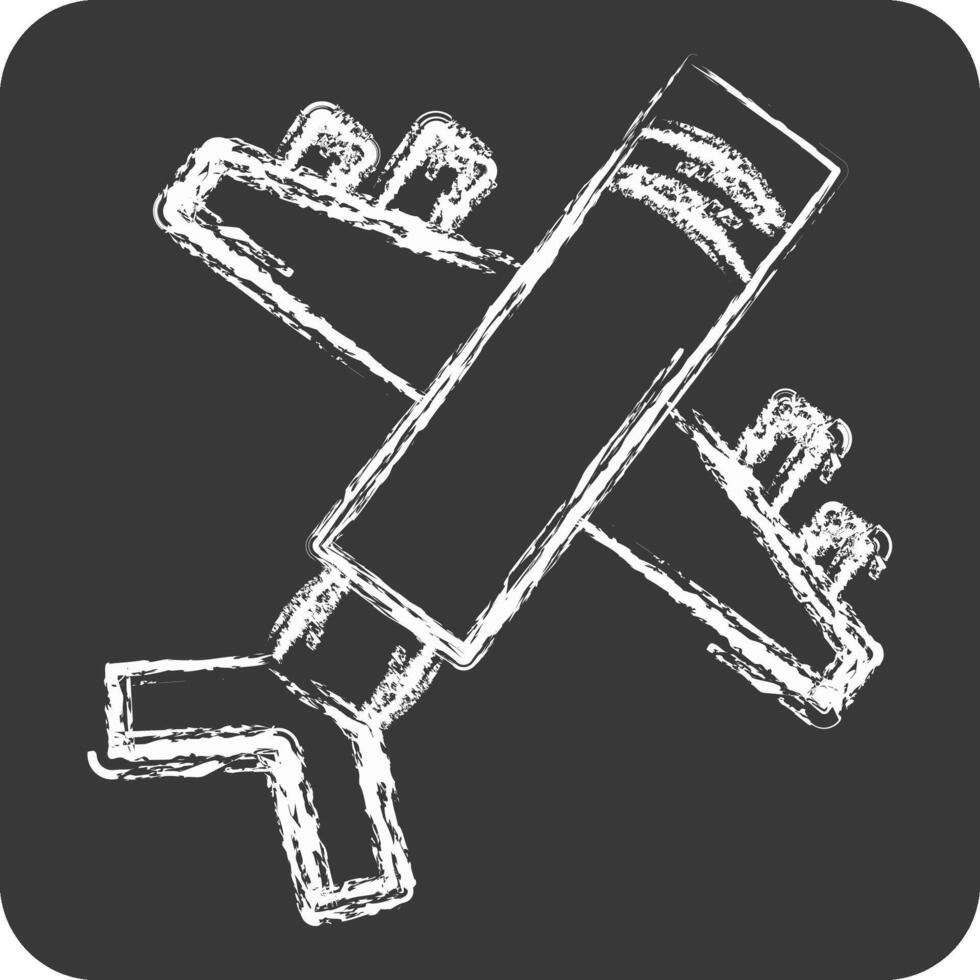 Icon Air Craft. related to Transport symbol. chalk Style. design editable vector