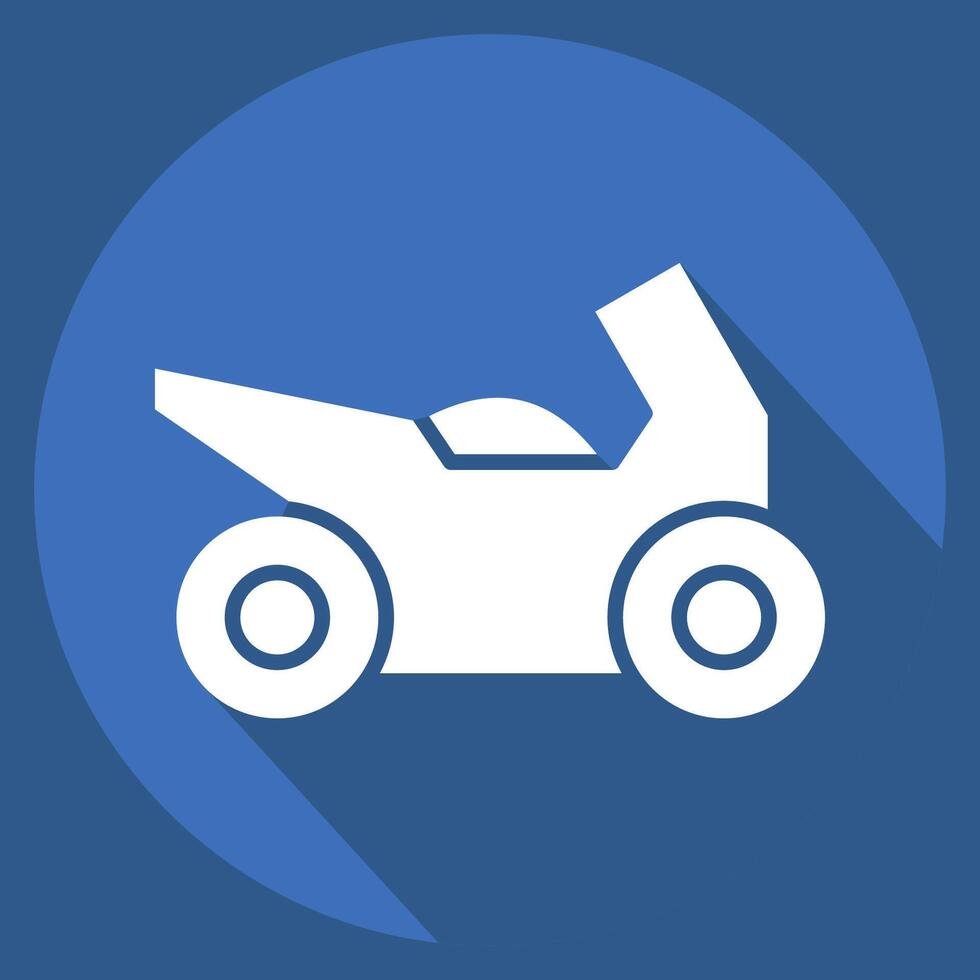 Icon Sport Bike. related to Transport symbol. long shadow style. design editable vector