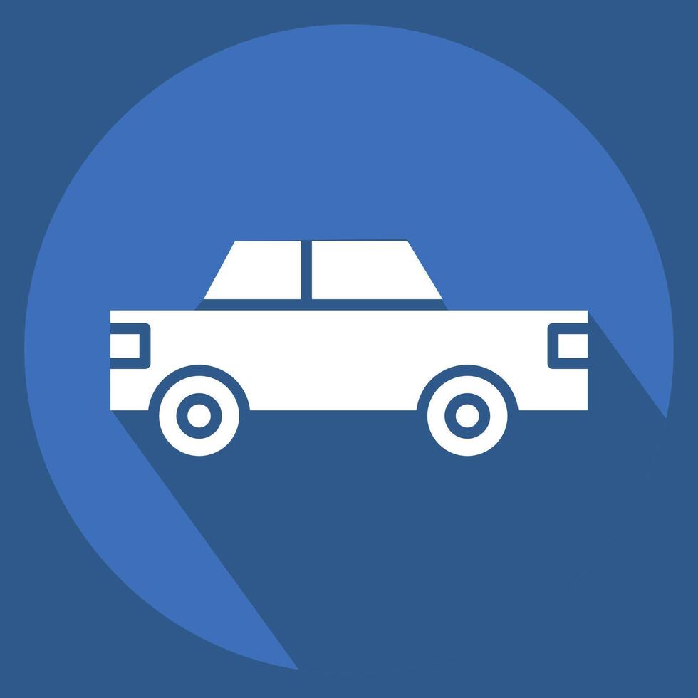 Icon Taxi. related to Transport symbol. long shadow style. design editable vector