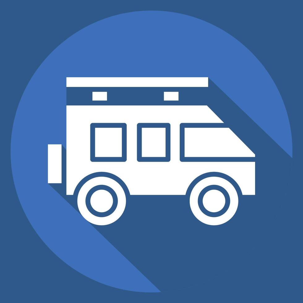 Icon Suv. related to Transport symbol. long shadow style. design editable vector