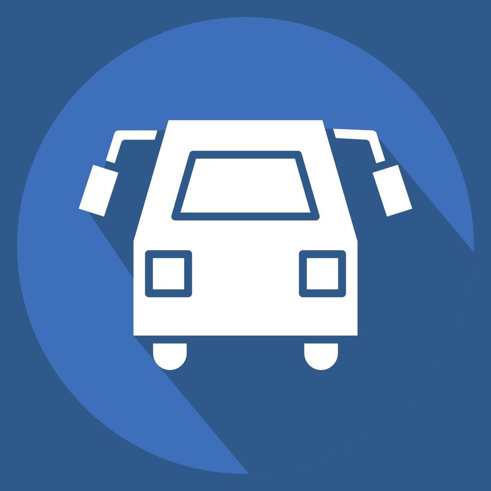 Icon School Bus. related to Transport symbol. long shadow style. design editable vector