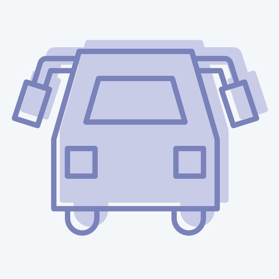 Icon School Bus. related to Transport symbol. two tone style. design editable vector
