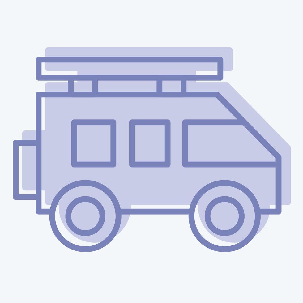 Icon Suv. related to Transport symbol. two tone style. design editable vector