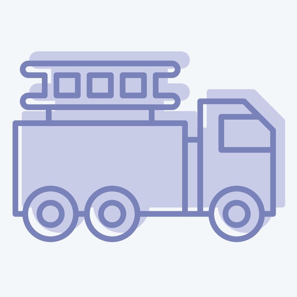 Icon Fire Truck. related to Transport symbol. two tone style. design editable vector