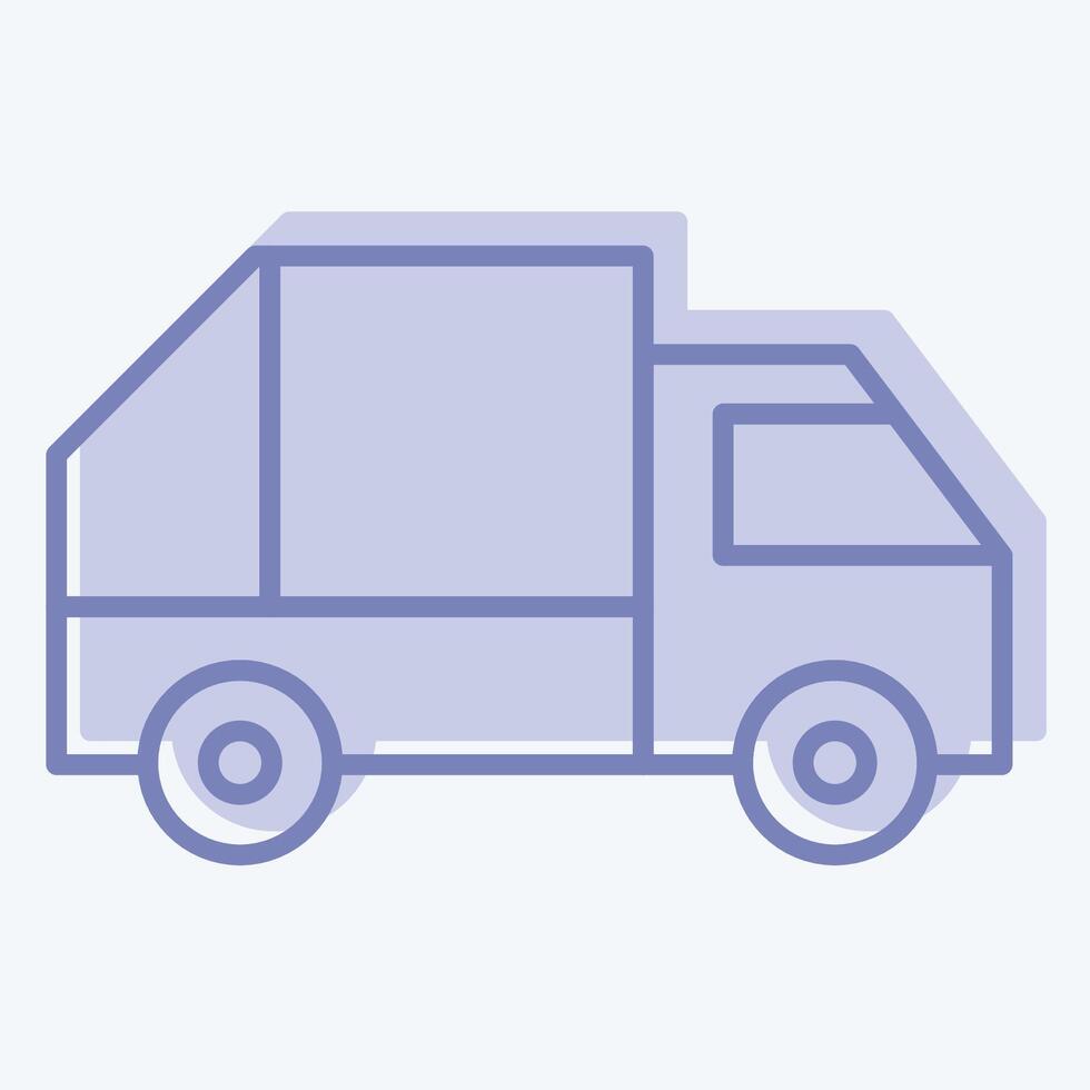 Icon Garbage Truck. related to Transport symbol. two tone style. design editable vector