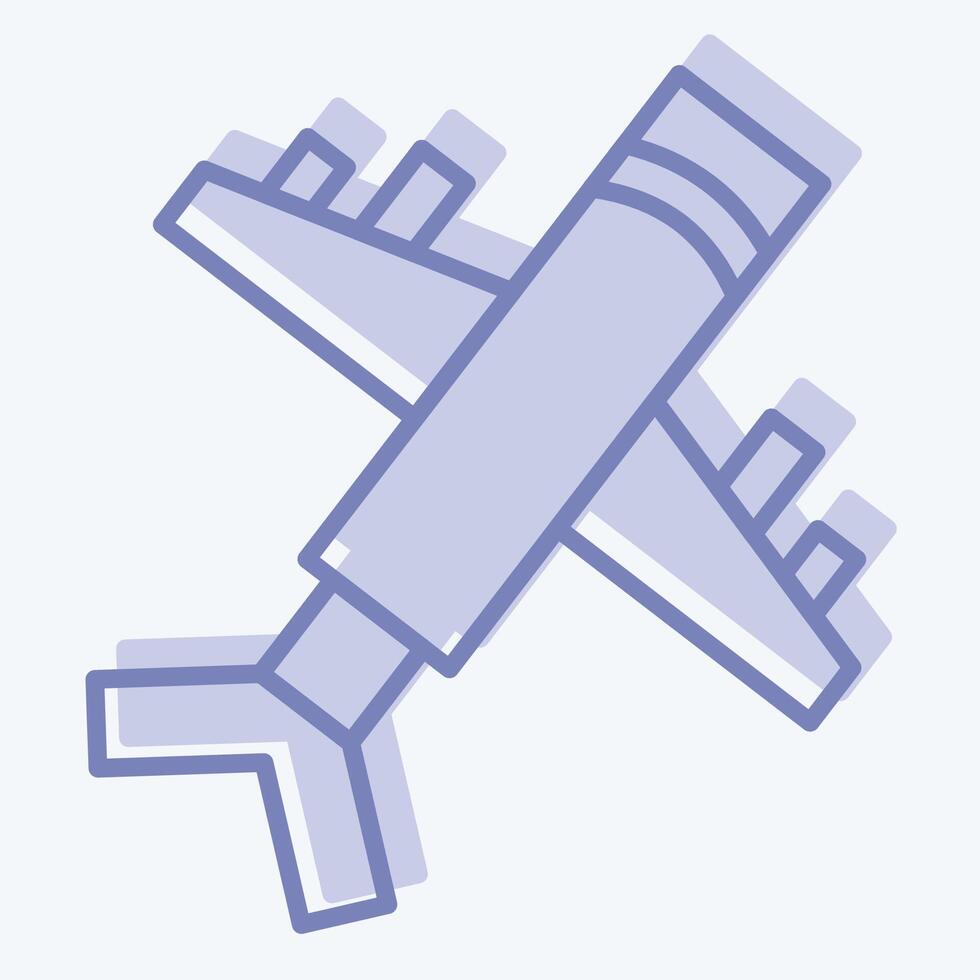 Icon Air Craft. related to Transport symbol. two tone style. design editable vector