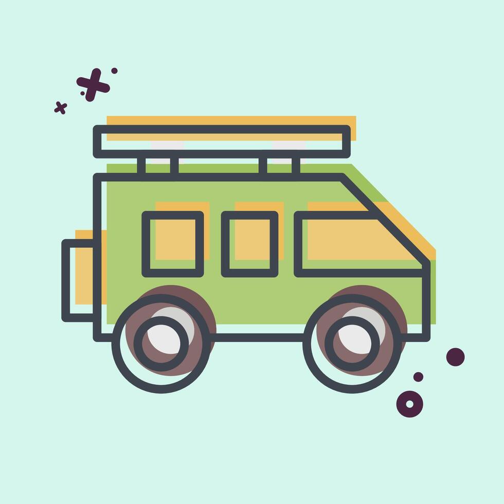 Icon Suv. related to Transport symbol. MBE style. design editable vector