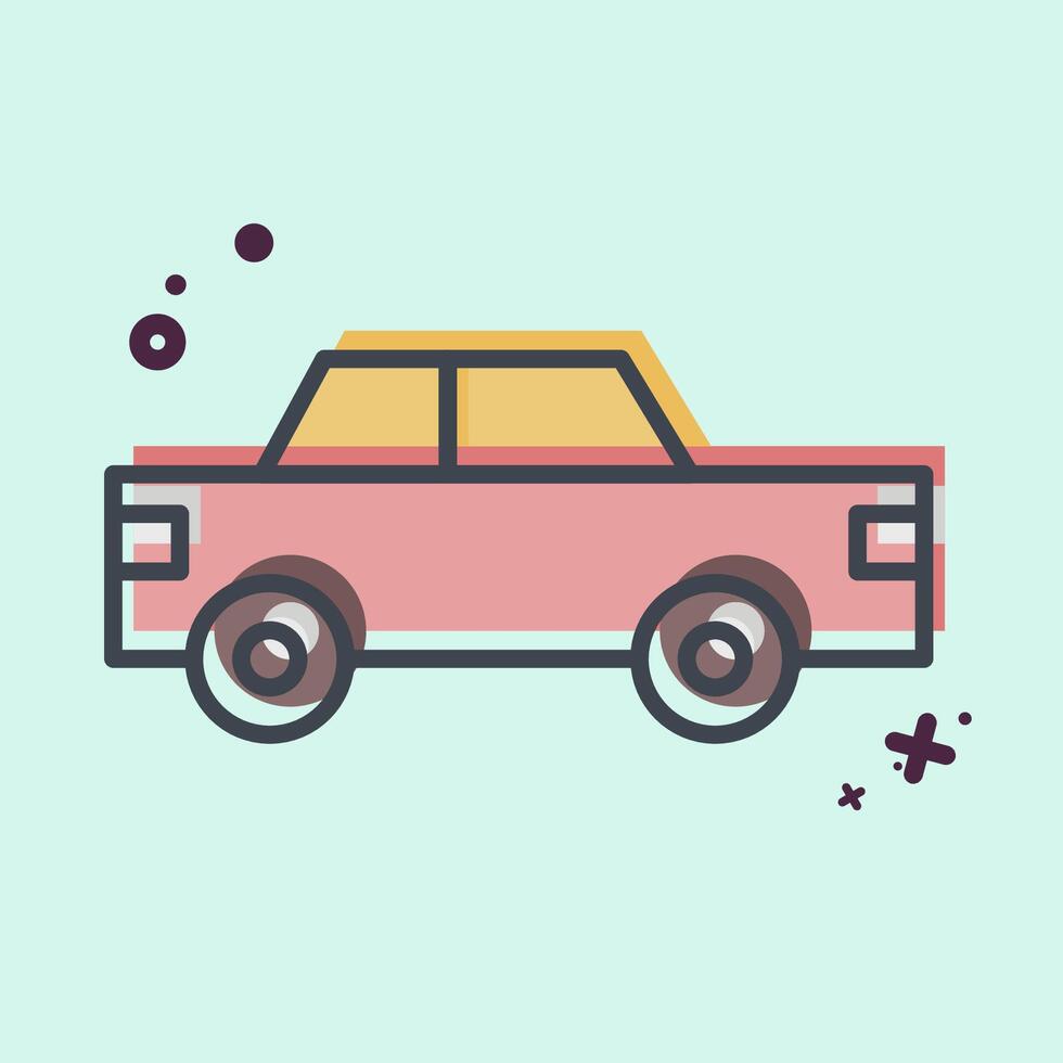 Icon Taxi. related to Transport symbol. MBE style. design editable vector