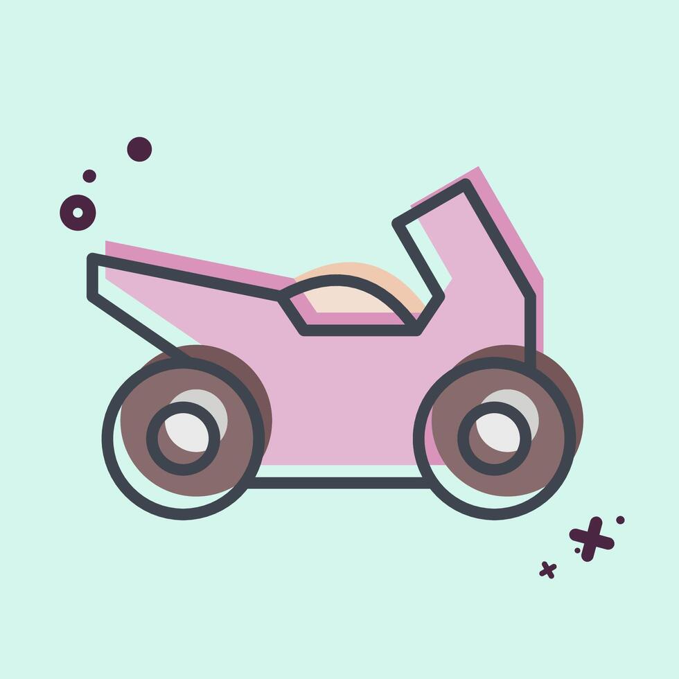 Icon Sport Bike. related to Transport symbol. MBE style. design editable vector