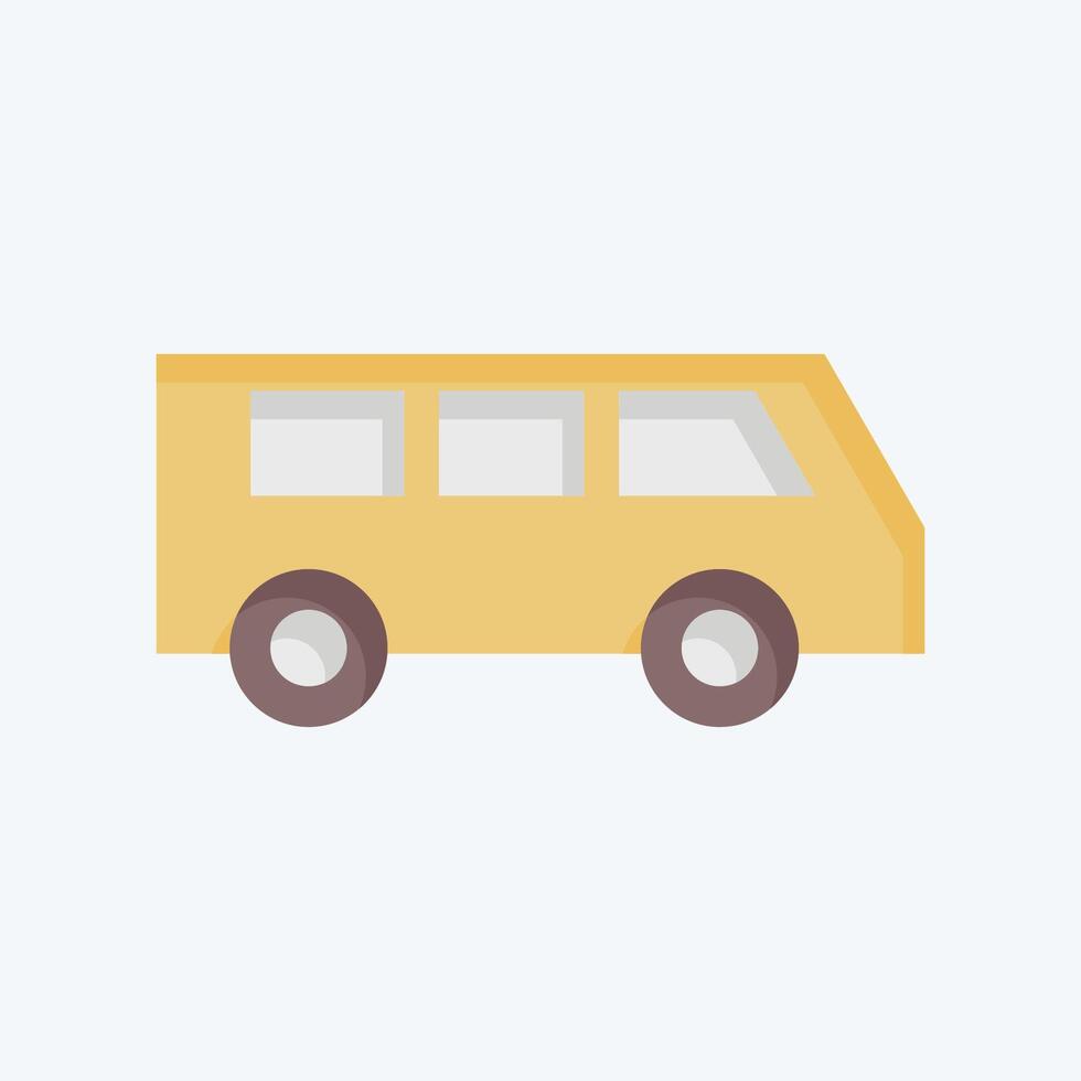 Icon Mini Bus. related to Transport symbol. flat style. design editable vector