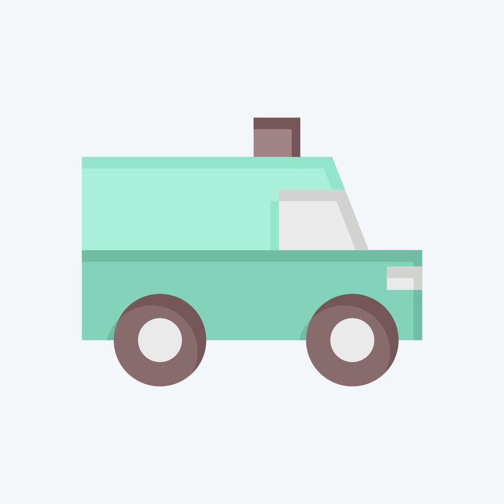 Icon Ambulance. related to Transport symbol. flat style. design editable vector