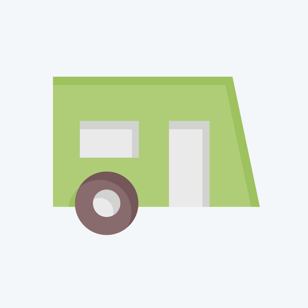 Icon Caravanning. related to Transport symbol. flat style. design editable vector