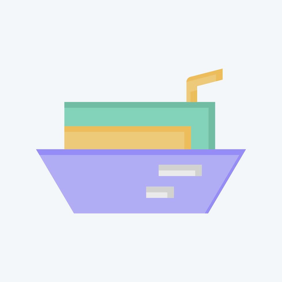 Icon Cargo Barge. related to Transport symbol. flat style. design editable vector