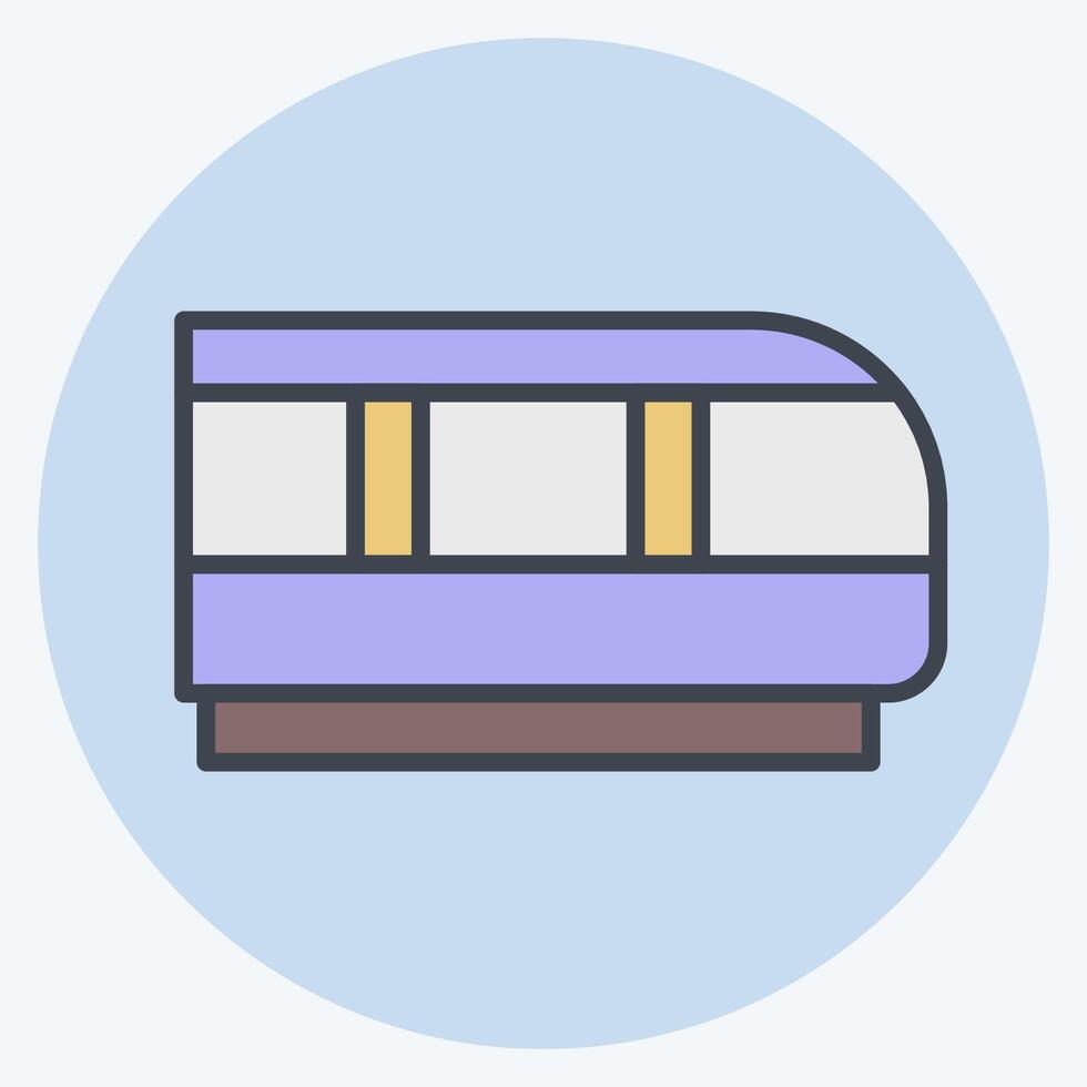 Icon Train. related to Transport symbol. color mate style. design editable vector