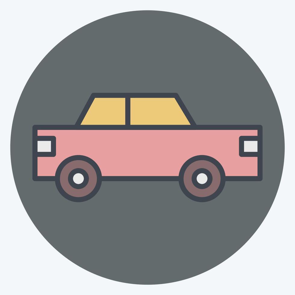 Icon Taxi. related to Transport symbol. color mate style. design editable vector
