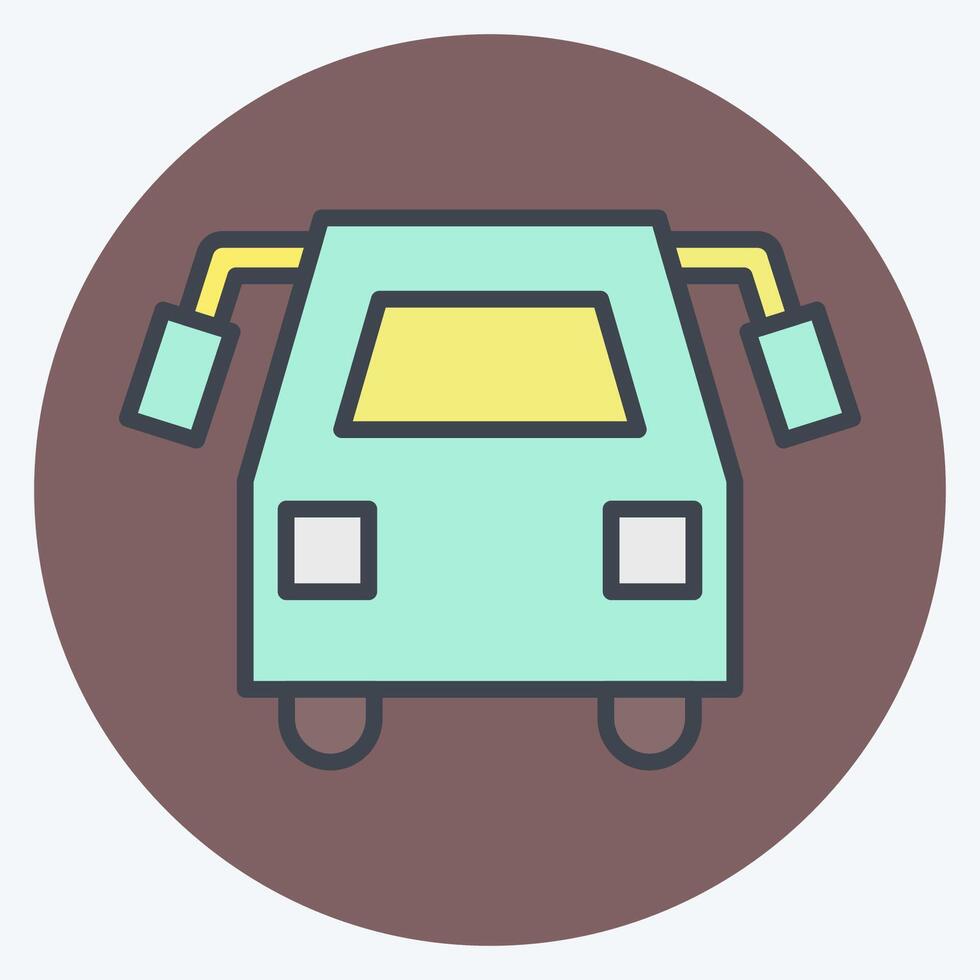 Icon School Bus. related to Transport symbol. color mate style. design editable vector