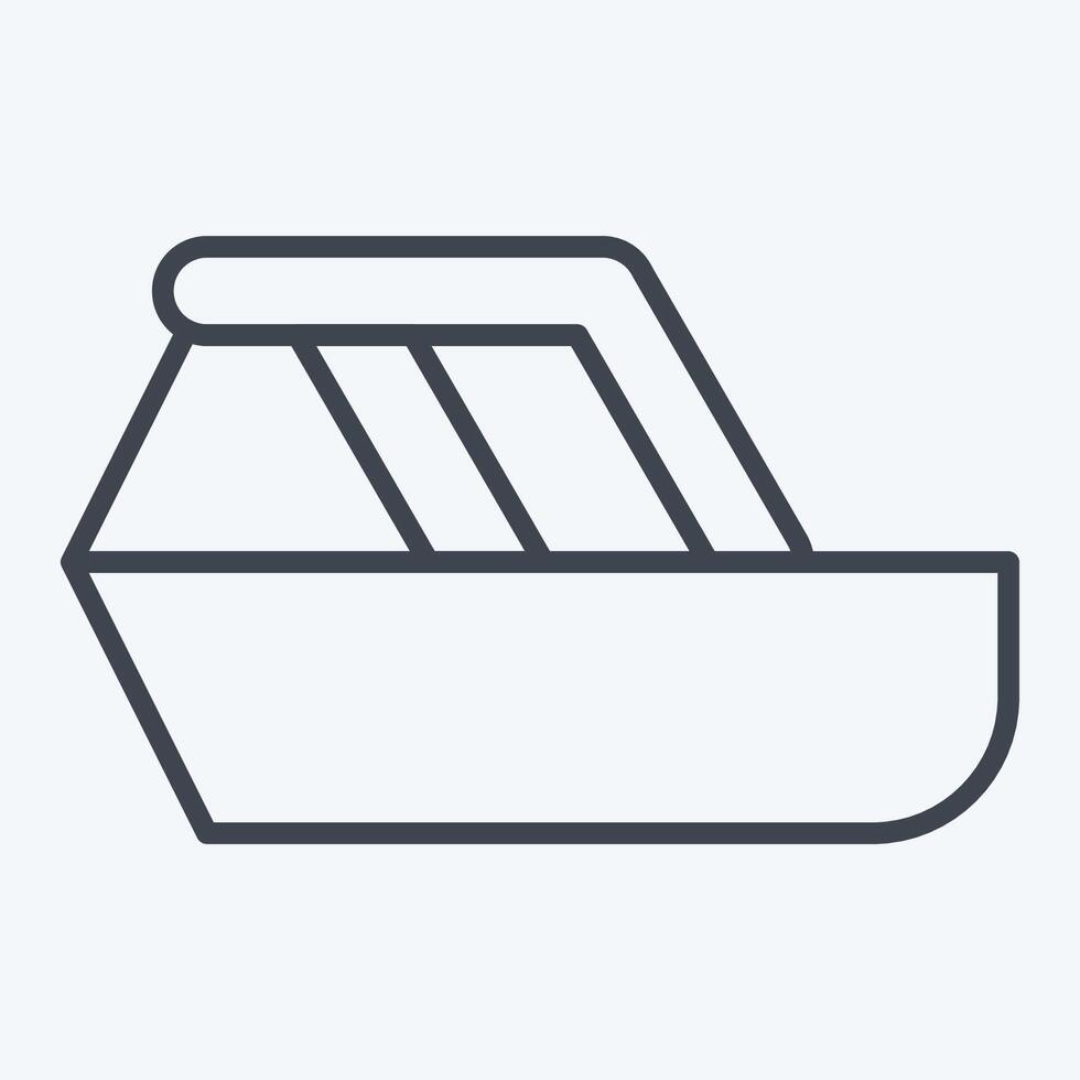 Icon Yacht. related to Transport symbol. line style. design editable vector