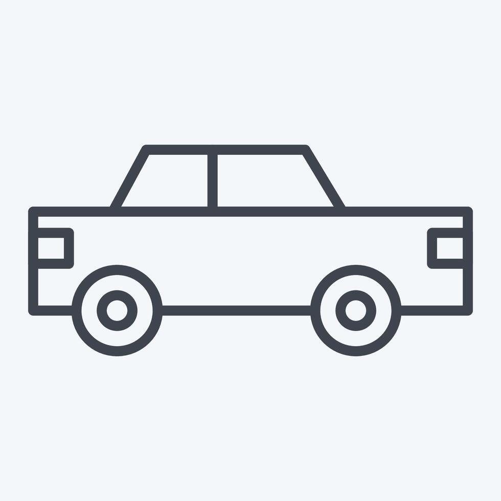 Icon Taxi. related to Transport symbol. line style. design editable vector