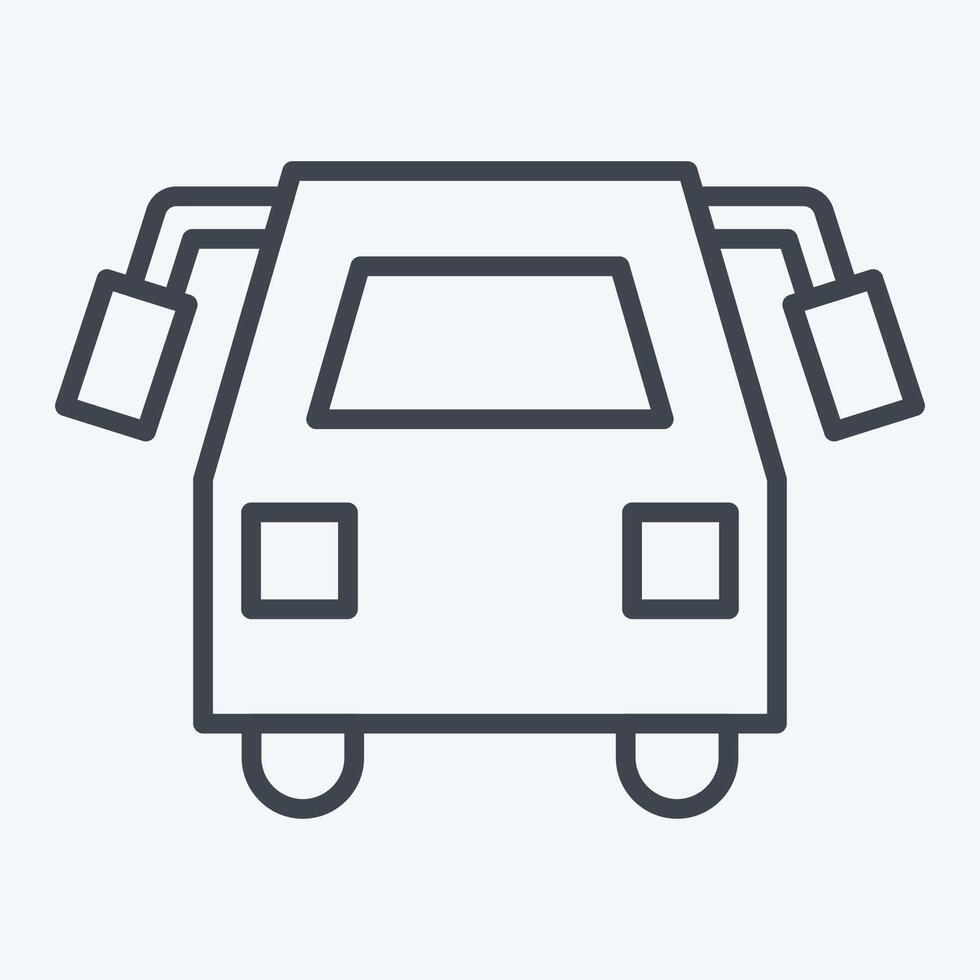 Icon School Bus. related to Transport symbol. line style. design editable vector