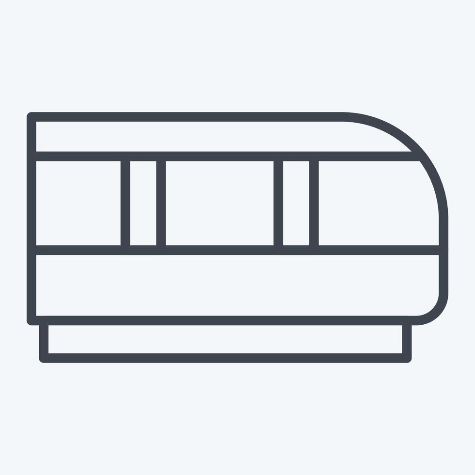 Icon Train. related to Transport symbol. line style. design editable vector