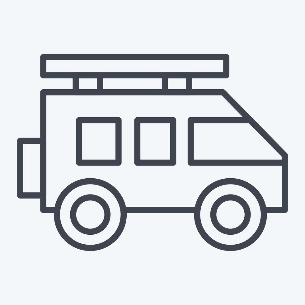 Icon Suv. related to Transport symbol. line style. design editable vector