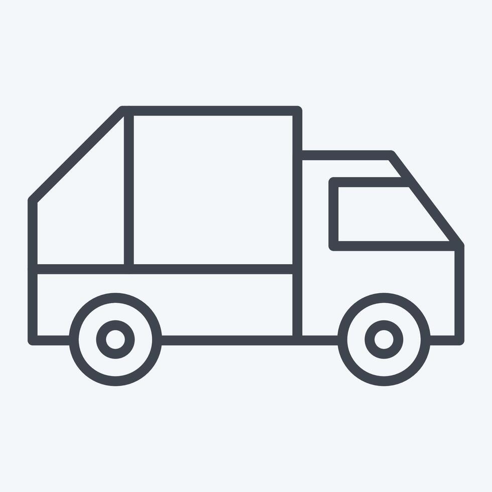 Icon Garbage Truck. related to Transport symbol. line style. design editable vector