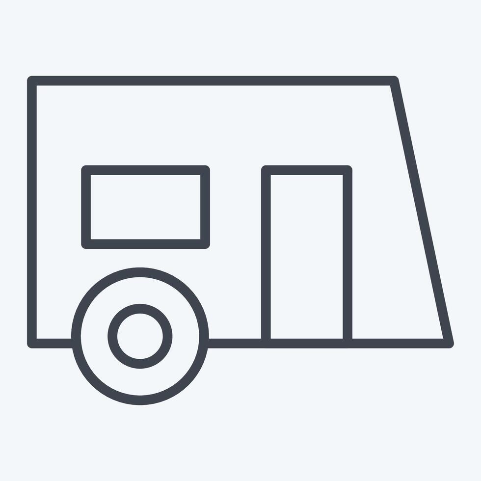 Icon Caravanning. related to Transport symbol. line style. design editable vector