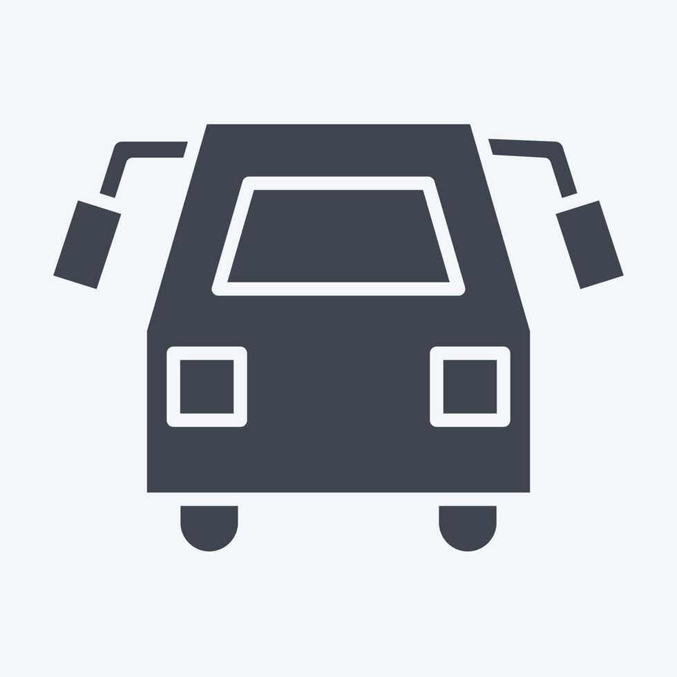 Icon School Bus. related to Transport symbol. glyph style. design editable vector