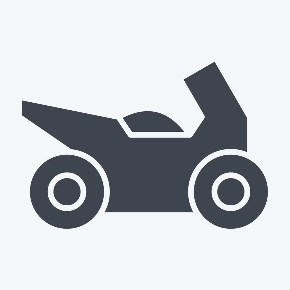 Icon Sport Bike. related to Transport symbol. glyph style. design editable vector