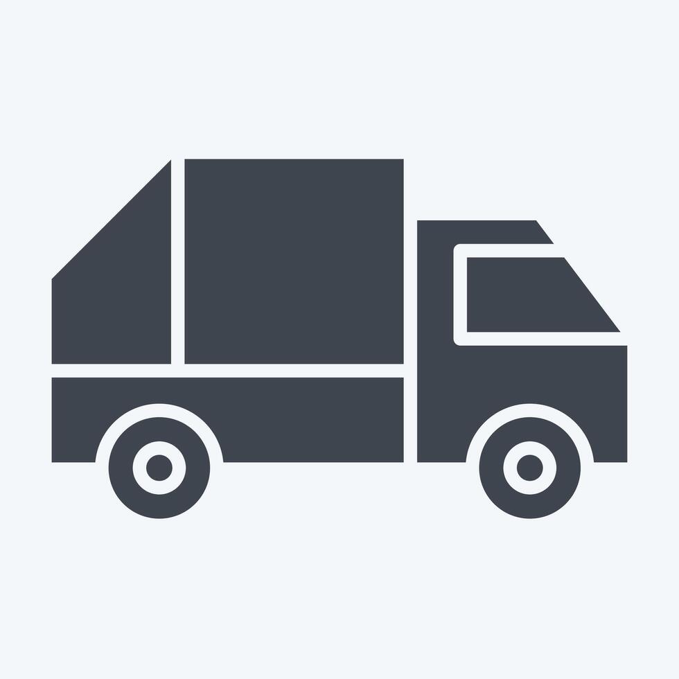 Icon Garbage Truck. related to Transport symbol. glyph style. design editable vector