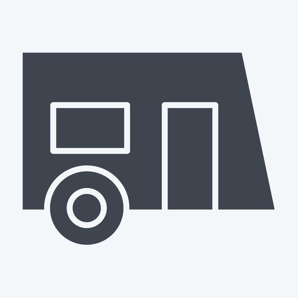 Icon Caravanning. related to Transport symbol. glyph style. design editable vector