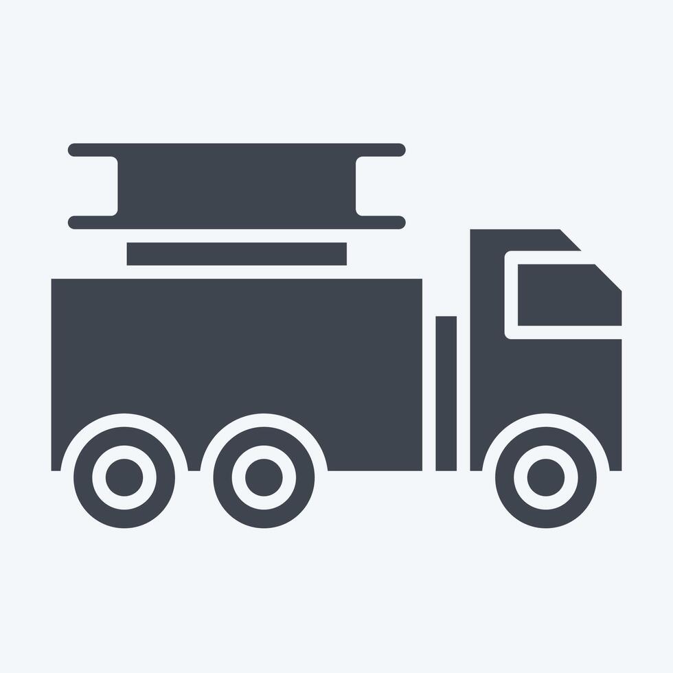 Icon Fire Truck. related to Transport symbol. glyph style. design editable vector