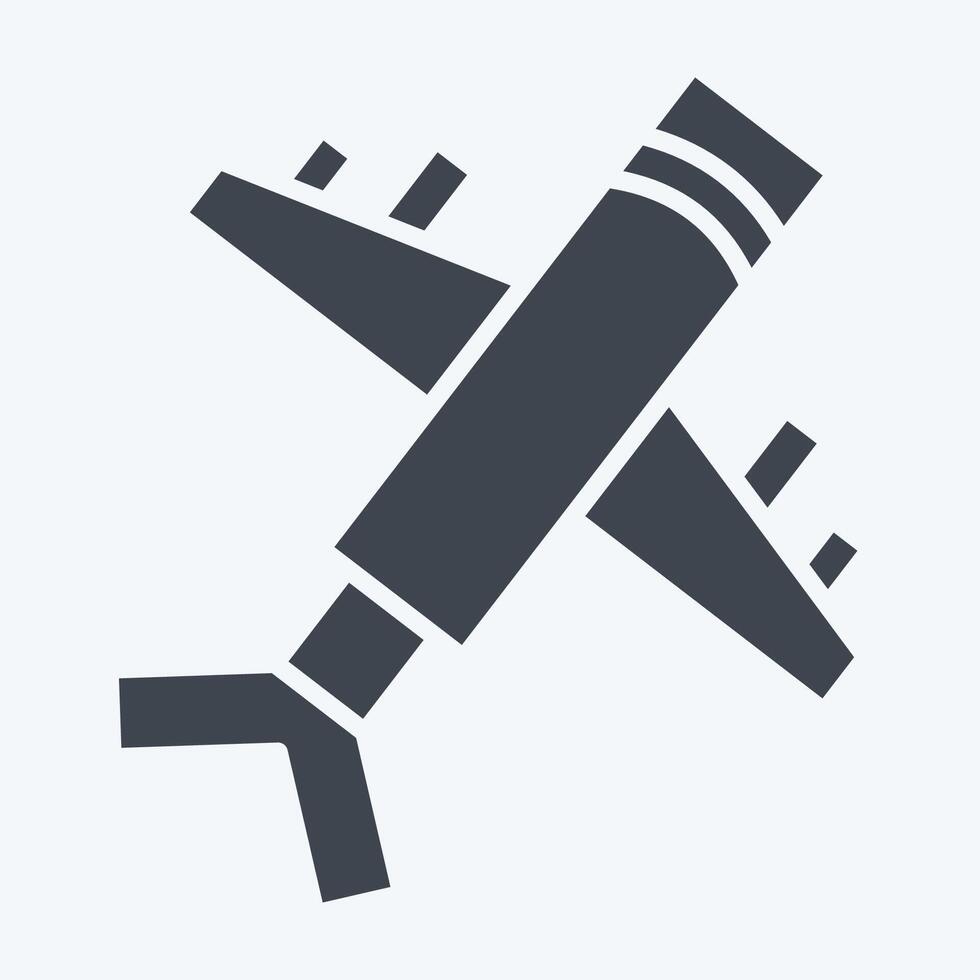 Icon Air Craft. related to Transport symbol. glyph style. design editable vector