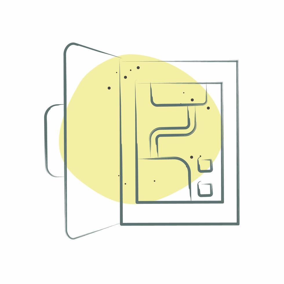 Icon Backup Battery. related to Home Security symbol. Color Spot Style vector