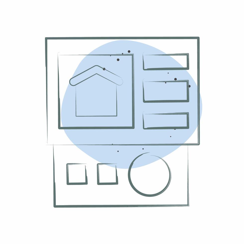 Icon Control Panel. related to Home Security symbol. Color Spot Style vector